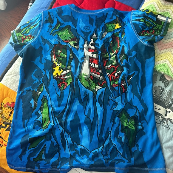 Authentic INKnBURN Women's Zombie Short Sleeve Tech Shirt Sz 2XL! - Picture 4 of 5